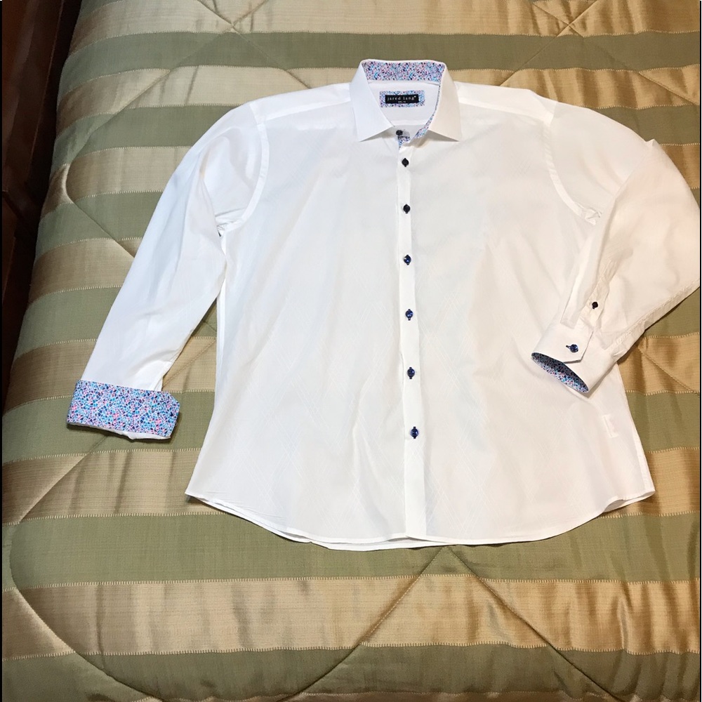 Jared Lang Long Sleeve White Button Down Shirt